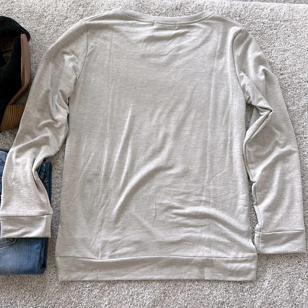 Southern Grace Long Sleeve Holiday Top - Picture 5 of 5